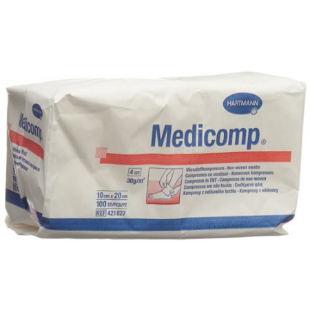 Medicomp Vlieskompressen 10x20см Nicht Steril 100 штук