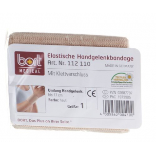 Bort Handgelenkbandage Velcro 8см -17см размер 1 телесный цвет