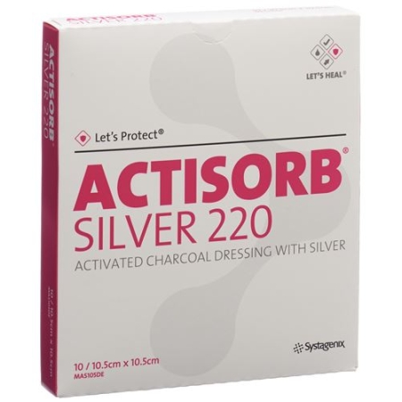 Let’s Protect Actisorb Silver 220 Kohleverband 10.5x10.5см 10 шт