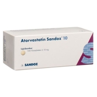 Аторвастатин Сандоз 10 мг 100 таблеток покрытых оболочкой Аторвастатин Сандоз 10 мг 100 таблеток покрытых оболочкой