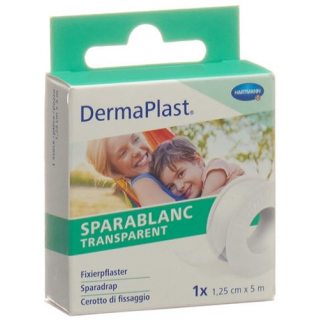 Dermaplast Sparablanc прозрачный 1.25смx5m Weiss