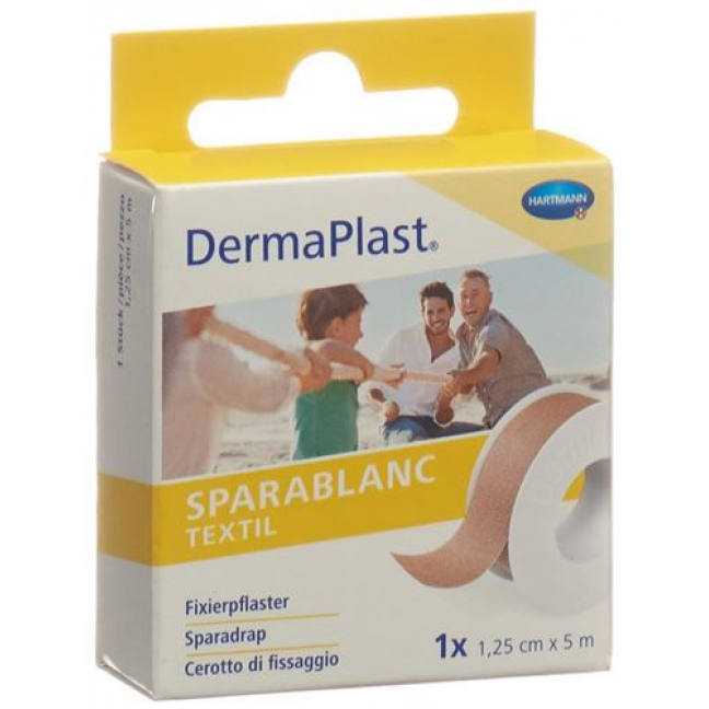 Dermaplast Sparablanc Textil 1.25смx5m Hautfarbe