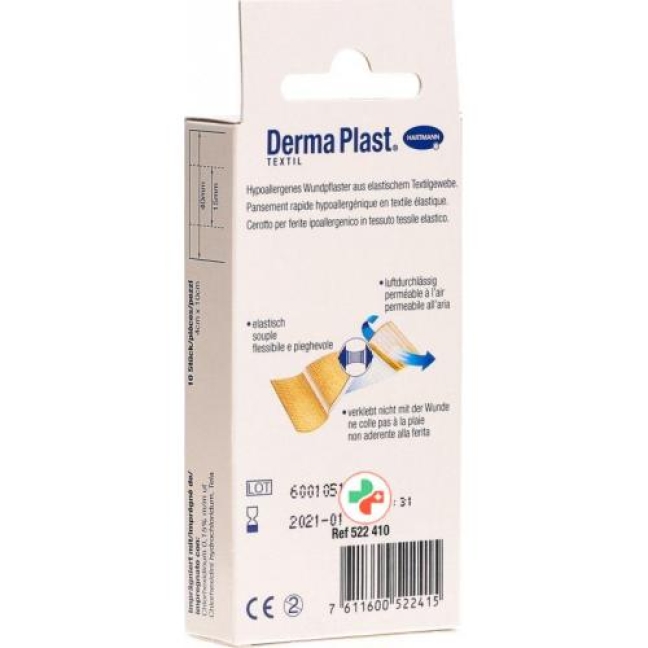 Dermaplast Textil 4смx10см 10 пластырей