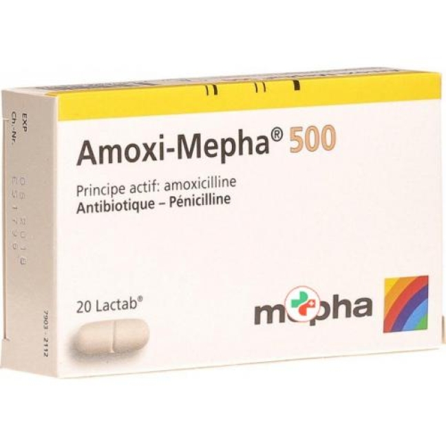 Amoxi Mepha 500 mg 20 Lactabs