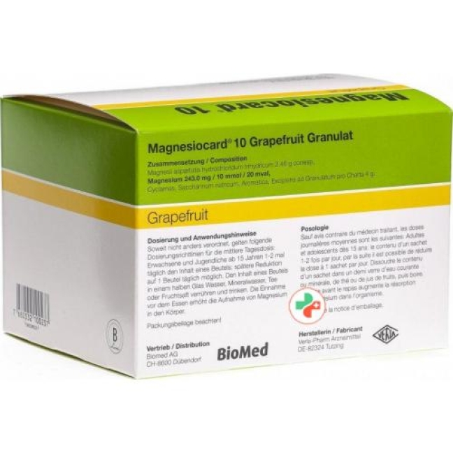 Magnesiocard 10 mmol Grapefruit 50 X 5 g Granulat