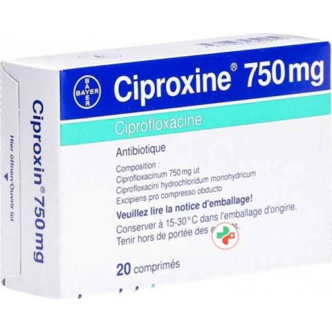 Ciproxin 750 mg 20 Lacktablets