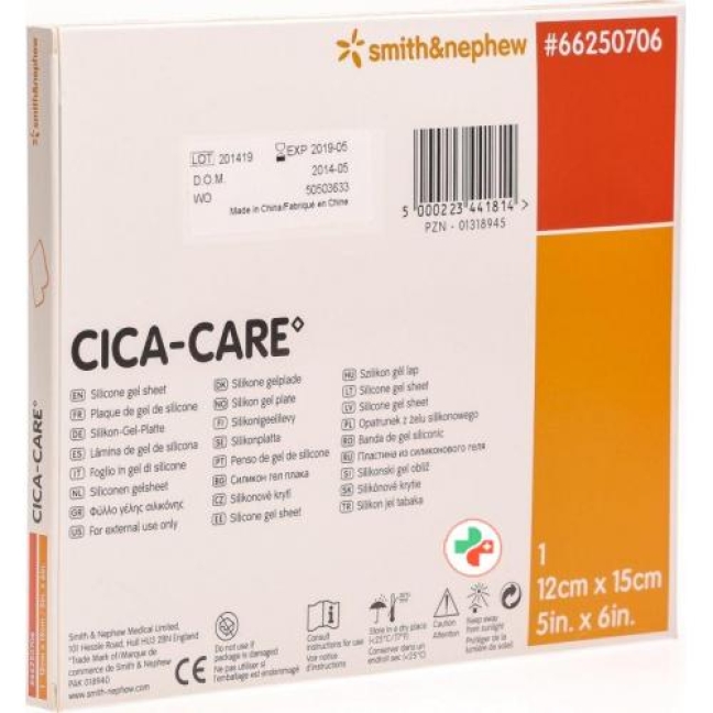 Cica-Care Silikongel-Platte 12x15см