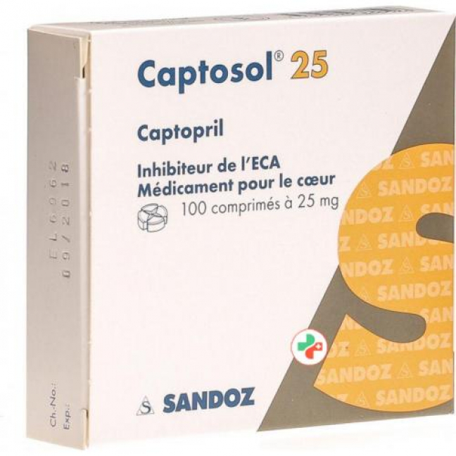 Captosol 25 mg 100 tablets