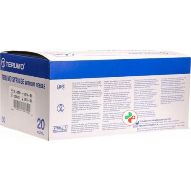 Terumo Injektionsspray 3-teilig 20мл Exzentrisch 50 штук