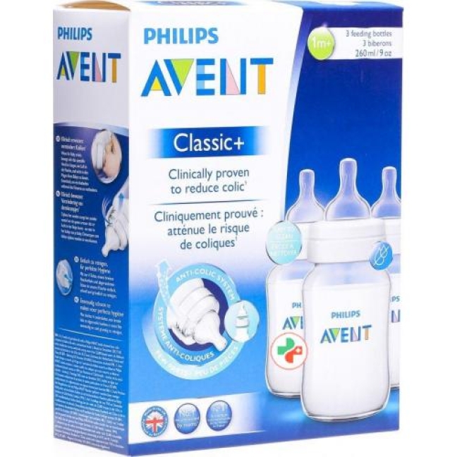 Avent Philips Babyflasche Airflex Trio 3x 260мл