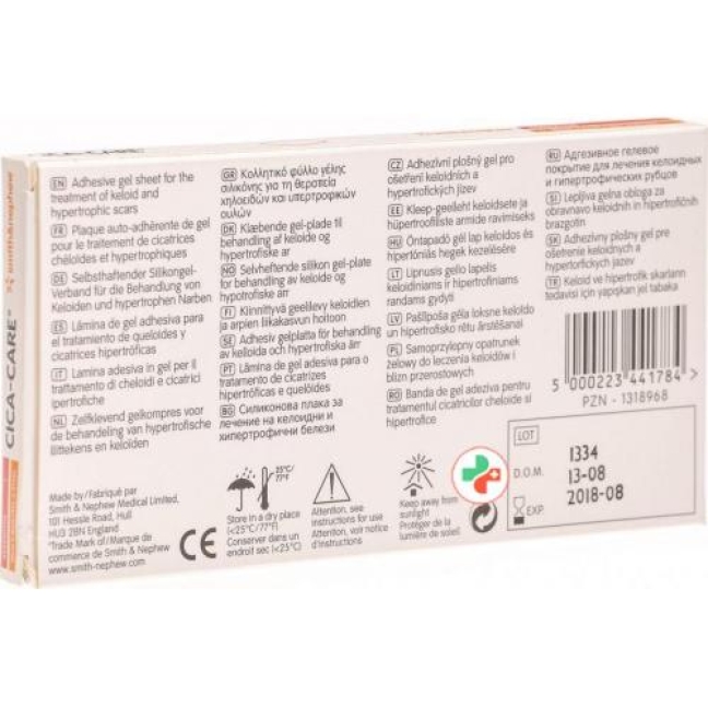 Cica-Care Silikongel-Platte 6x12см