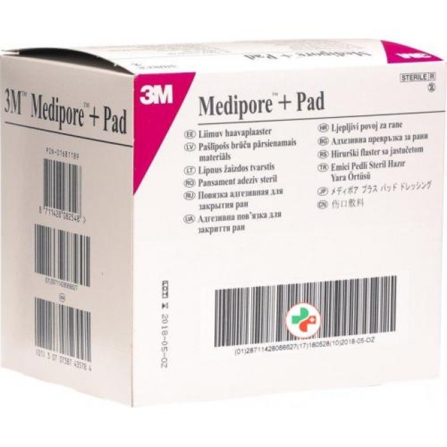 3M Medipore + Pad 6x10см / Wundkissen 3.4x6.5см 50 штук