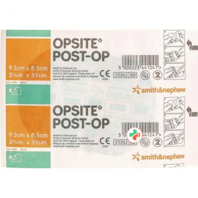 Opsite Post OP Folienverband 9.5x8.5см стерильный 20 пакетиков