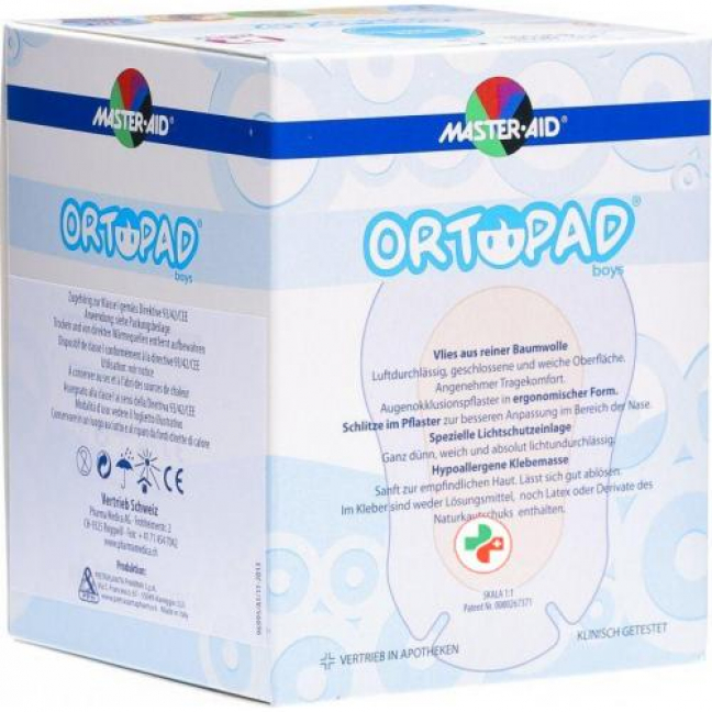 Ortopad Occlusionspflaster Regu Boys Ab 4j 50 штук