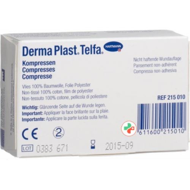 Dermaplast Telfa Kompressen 5x7.5см 15 штук