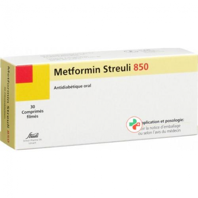 Metformin Streuli 850 mg 30 filmtablets