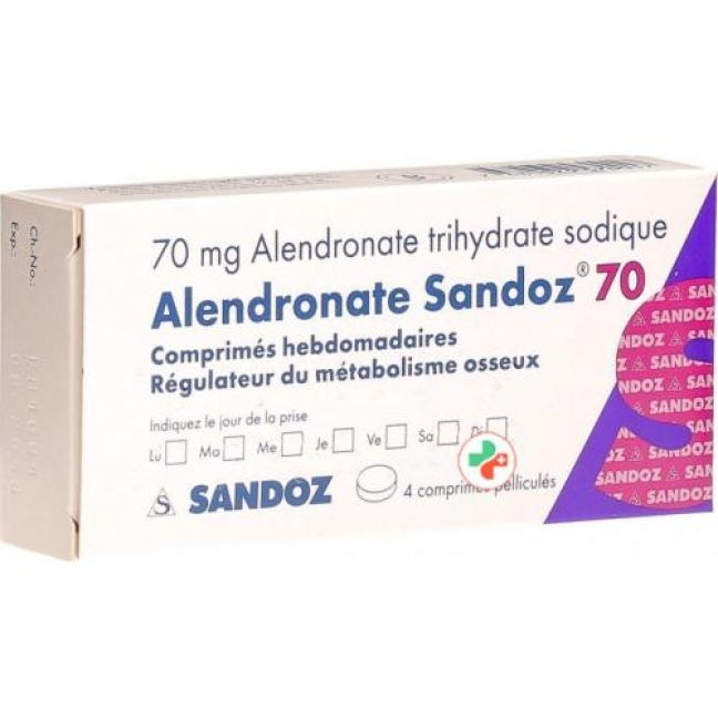 Alendronat Sandoz 70 mg 4 filmtablets