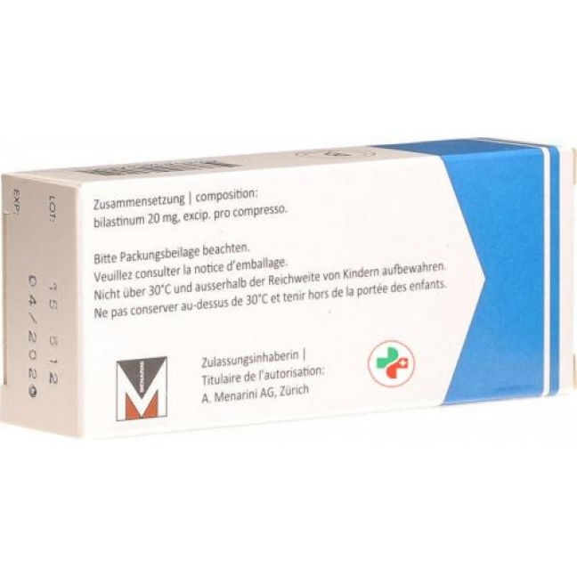 Bilaxten 20 mg 50 tablets