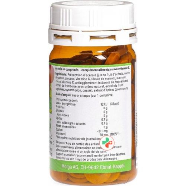 Biorex Acerola в таблетках, 80мг Vitamin C 80 штук