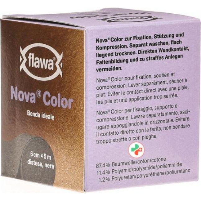 Flawa Nova Color Idealbinde 6смx5m Schwarz