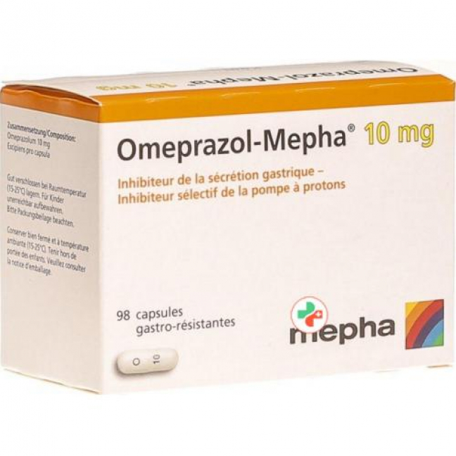 Omeprazol Mepha 10 mg 98 Kaps