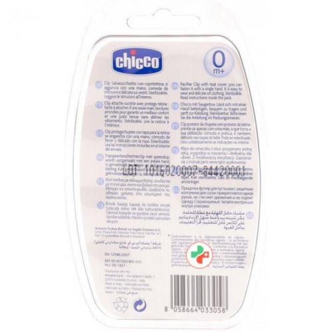 Chicco Saugerschutz mit Clip Blue 0m+