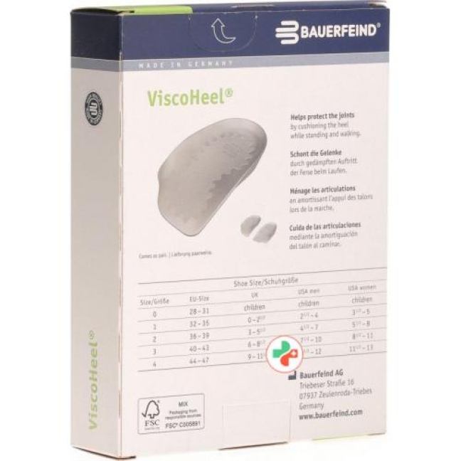 Viscoheel Fersenkissen Grosse 1 (32-35) 1 Paar