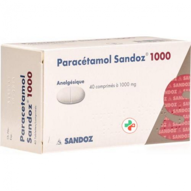 Paracetamol Sandoz 1000 mg 40 tablets