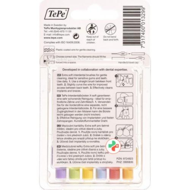 TePe Interdentalbursten X-soft Mixed Pack 6 штук