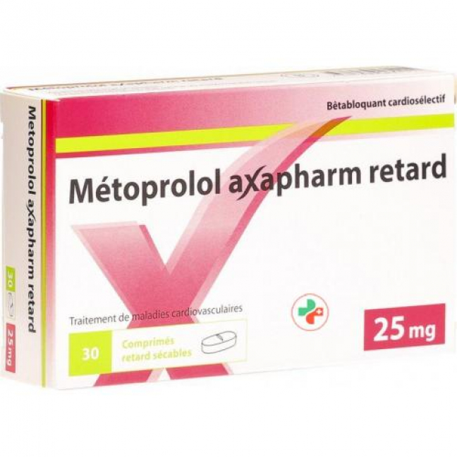 Metoprolol Axapharm 25 mg 30 Retard tablets