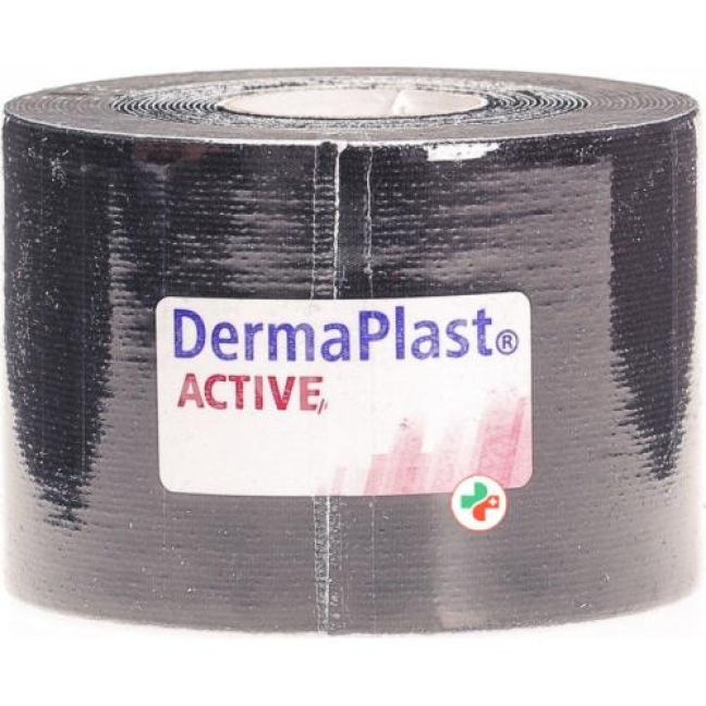 Dermaplast Active Kinesiotape 5см x 5m Schwarz