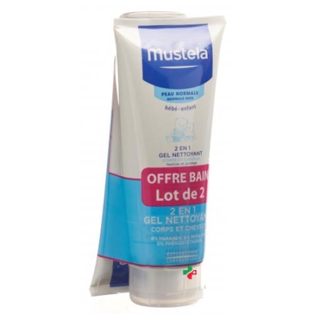 Mustela Duo 2 In 1 гель мытья Normal Haut 2x 200мл