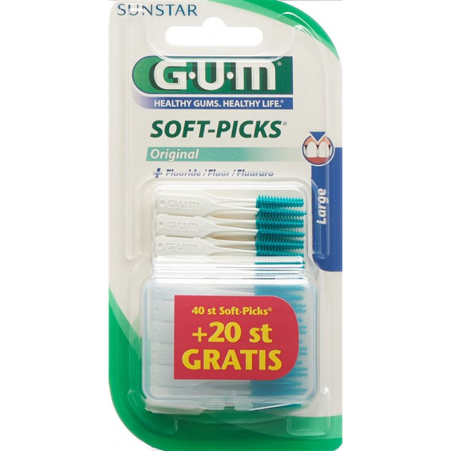 GUM Soft-Picks Original Large + 20 в подарок 40 шт.