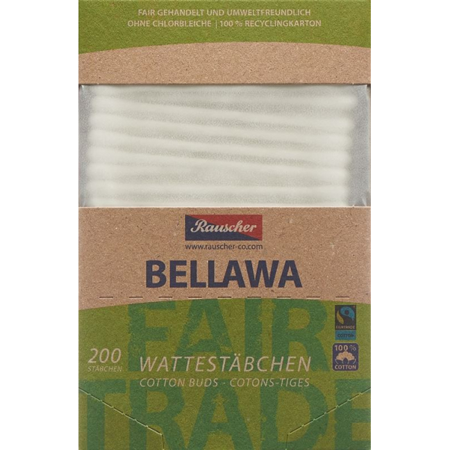 Ватные палочки BELLAWA Fairtrade 200 шт.