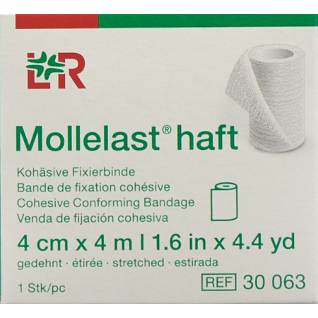 MOLLELAST haft Fixierbinde 4cmx4m weiss