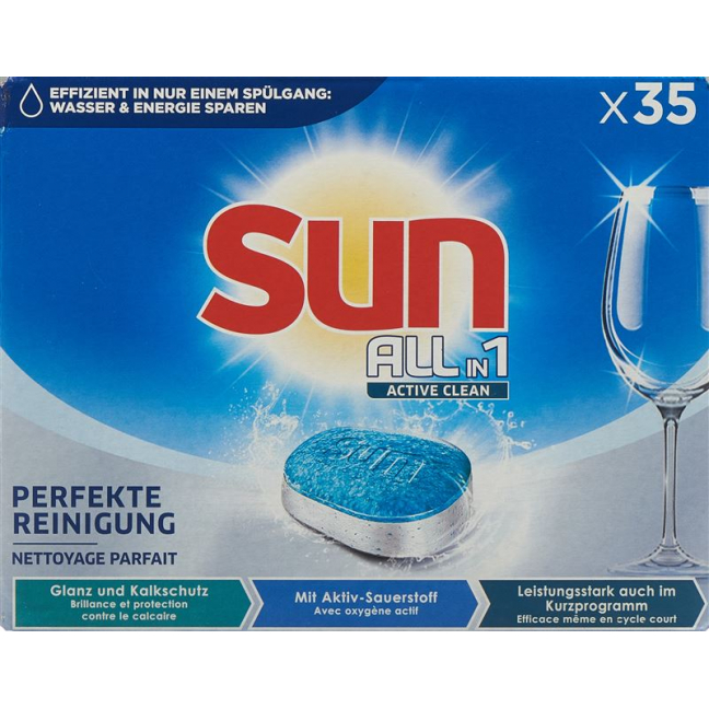 SUN All-in-1 Active Clean Tabs Regular