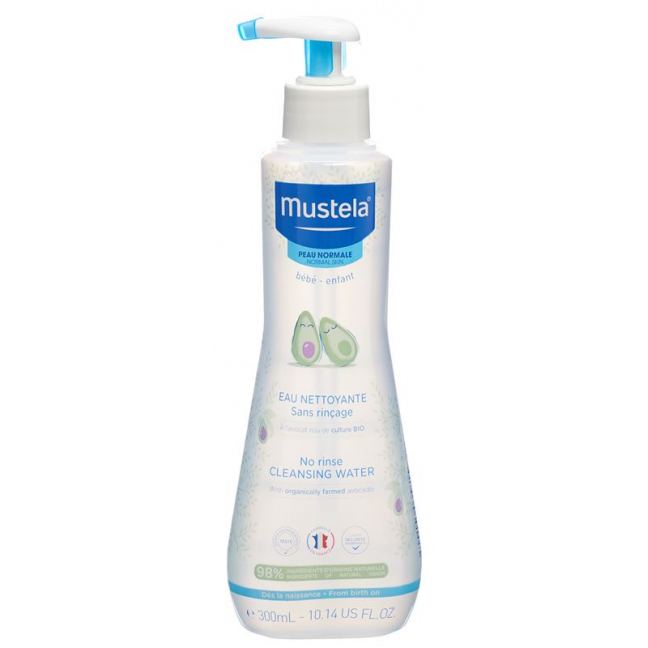 Чистящая жидкость MUSTELA без смывания и снятия кожицы.