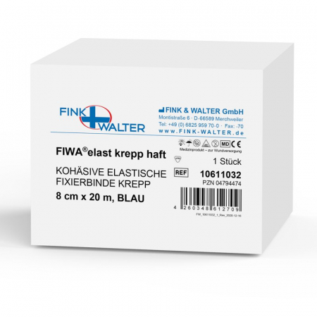 FIWA elast Fixierbinden krepp haft 8cmx20m blau