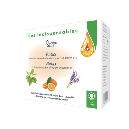 AROMASAN Les Indispensables Relax Bio 3x10ml