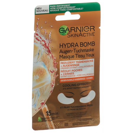 GARNIER Augen-Tuchmaske Orange Hyaluron