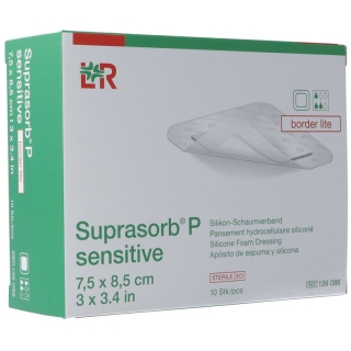 SUPRASORB P sensitive border lite 7.5x8.5cm