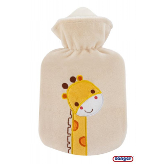 SÄNGER Wärmflasche Velourbezug 0.8l Giraffe