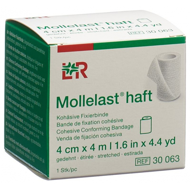 MOLLELAST haft Fixierbinde 4cmx4m weiss