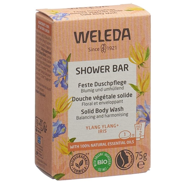 Weleda Твердый уход для душа Иланг-иланг + Ирис 75 г