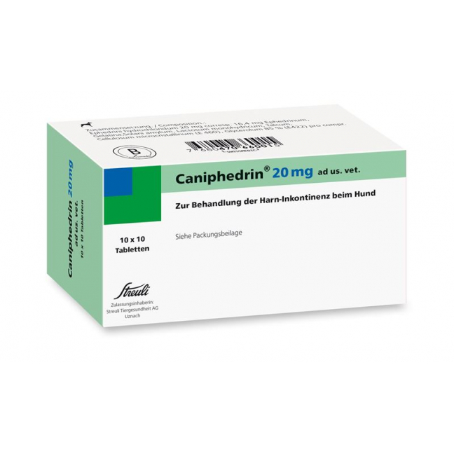 CANIPHEDRIN Tabl 20 mg ad us vet.