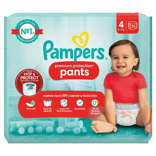 PAMPERS Prem Prot Pa Gr4 9-15kg Maxi Sparp