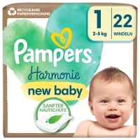 PAMPERS Harmonie Gr1 2-5kg Newb Single