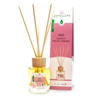 DAMASCENA Rose Raumduft m Holzstäb Bio