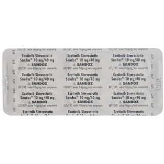 Ezetimib Simvastatin Sandoz Tabletten 10/40mg 98 Stück