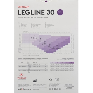 Venosan Legline 30 A-d XS Black 1 Paar